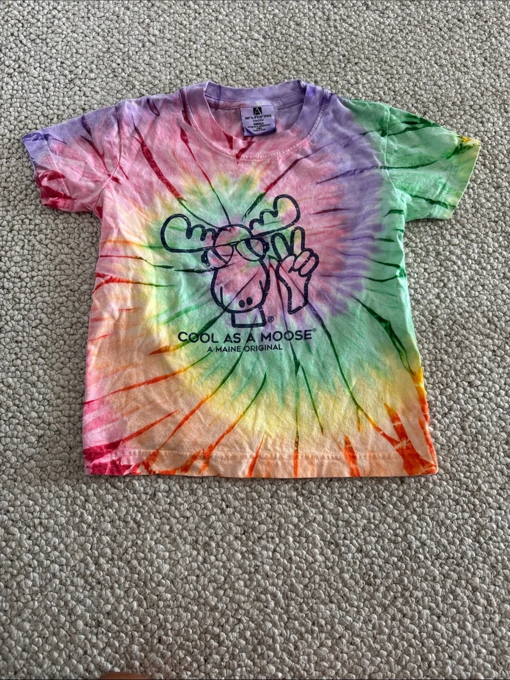 Cool As A Moose Kids Tie-Dye Short Sleeve Tee - Multicolor
